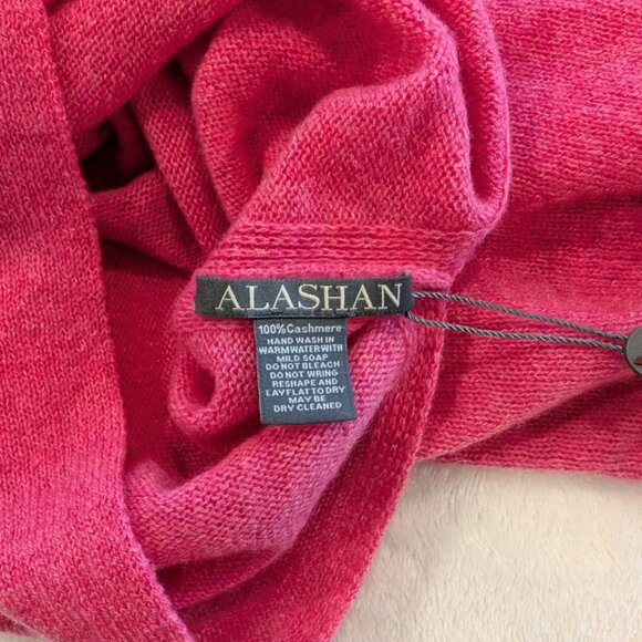 ALASHAN CASHMERE Nwt Dress Topper Bloom Pink Ultra Soft Luxurious Poncho Scarf - Picture 7 of 10